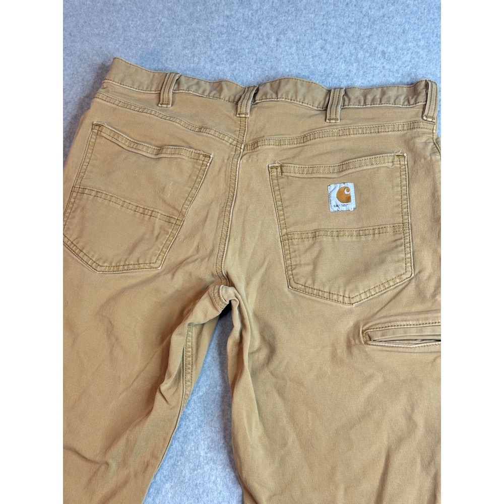 Carhartt 102517 Relaxed Fit Rugged Flex Canvas Work Pants Tan Mens 34x30